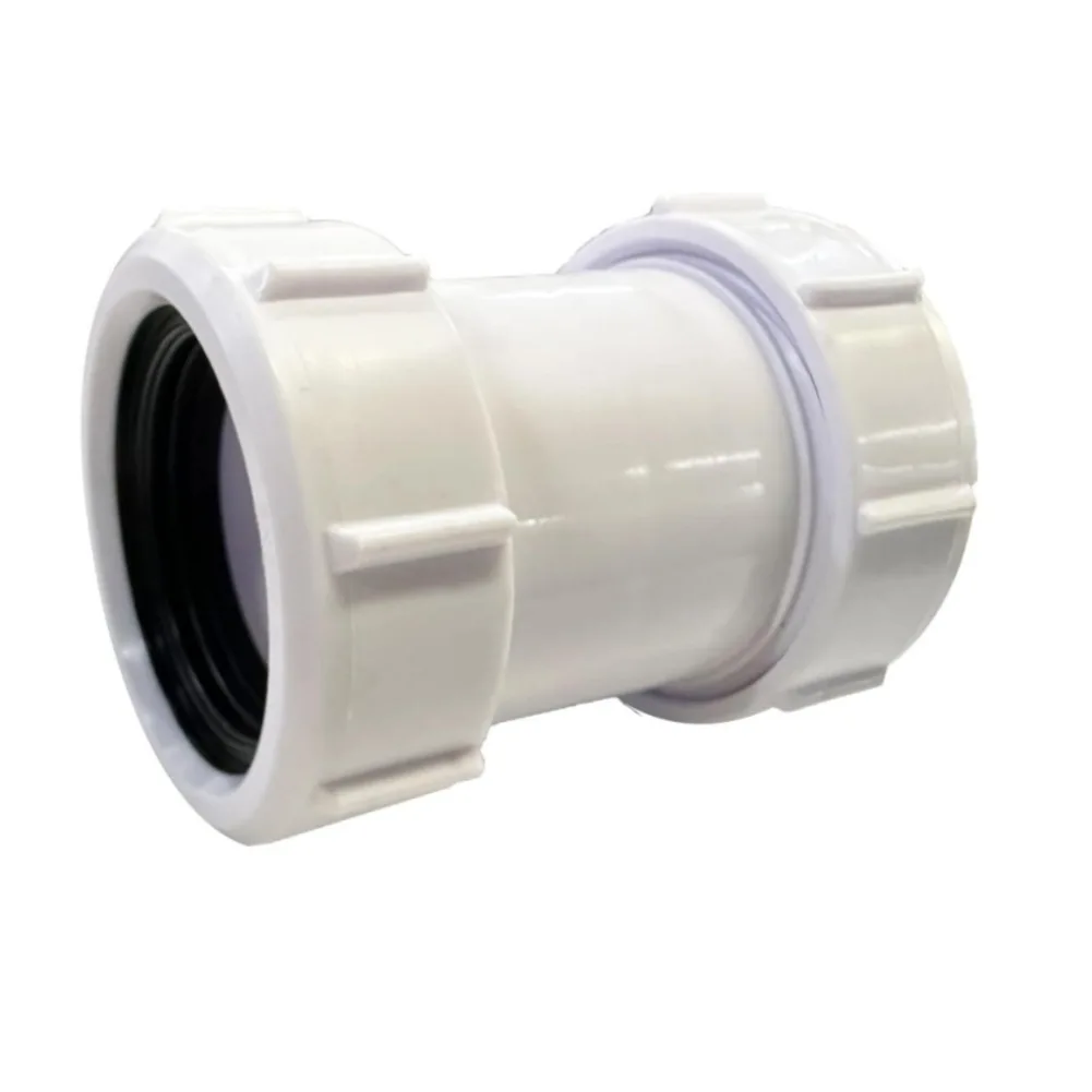 

Адаптер для слива в раковине, соединитель 40 мм, для сантехники в ванной, установка методом push-fit, сборка без инструментов, для ванн, белый