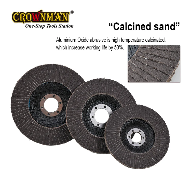Precision 100/115/125mm Grinding Aluminium Oxide Sandpaper Wheel Flexible Abrasive Flap Disc