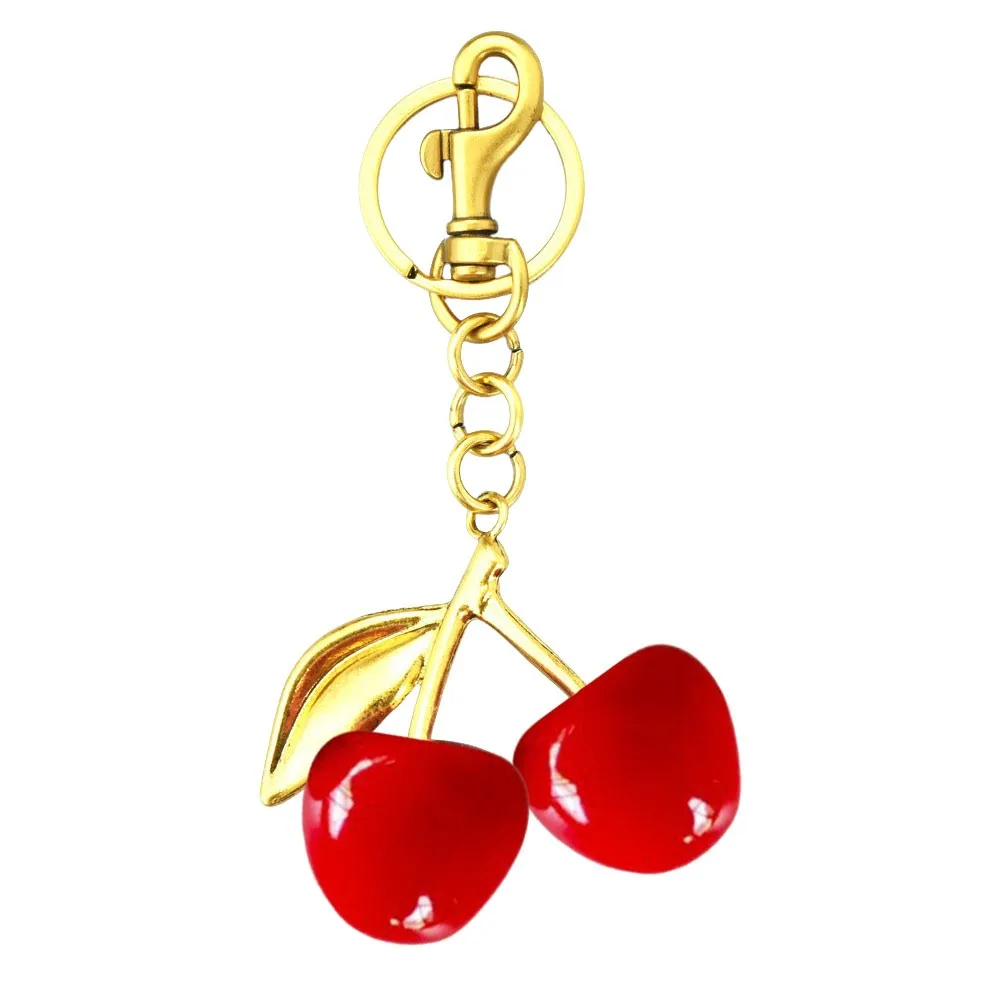 

Сверкающий брелок с вишней из смолы, ювелирные изделия «сделай сам», кольцо для ключей от автомобиля, фруктовый блестящий отделка, сумка, аксессуары, подвесное украшение для рюкзака