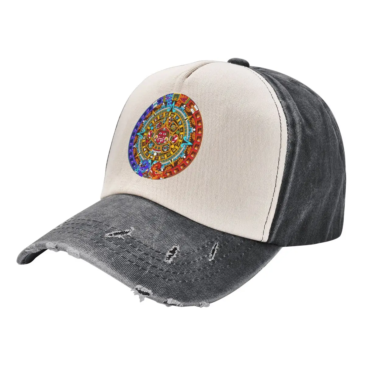 

Aztec Sun Stone - Night And Day Baseball Cap Custom Cap Streetwear Hood Women Hats Men's