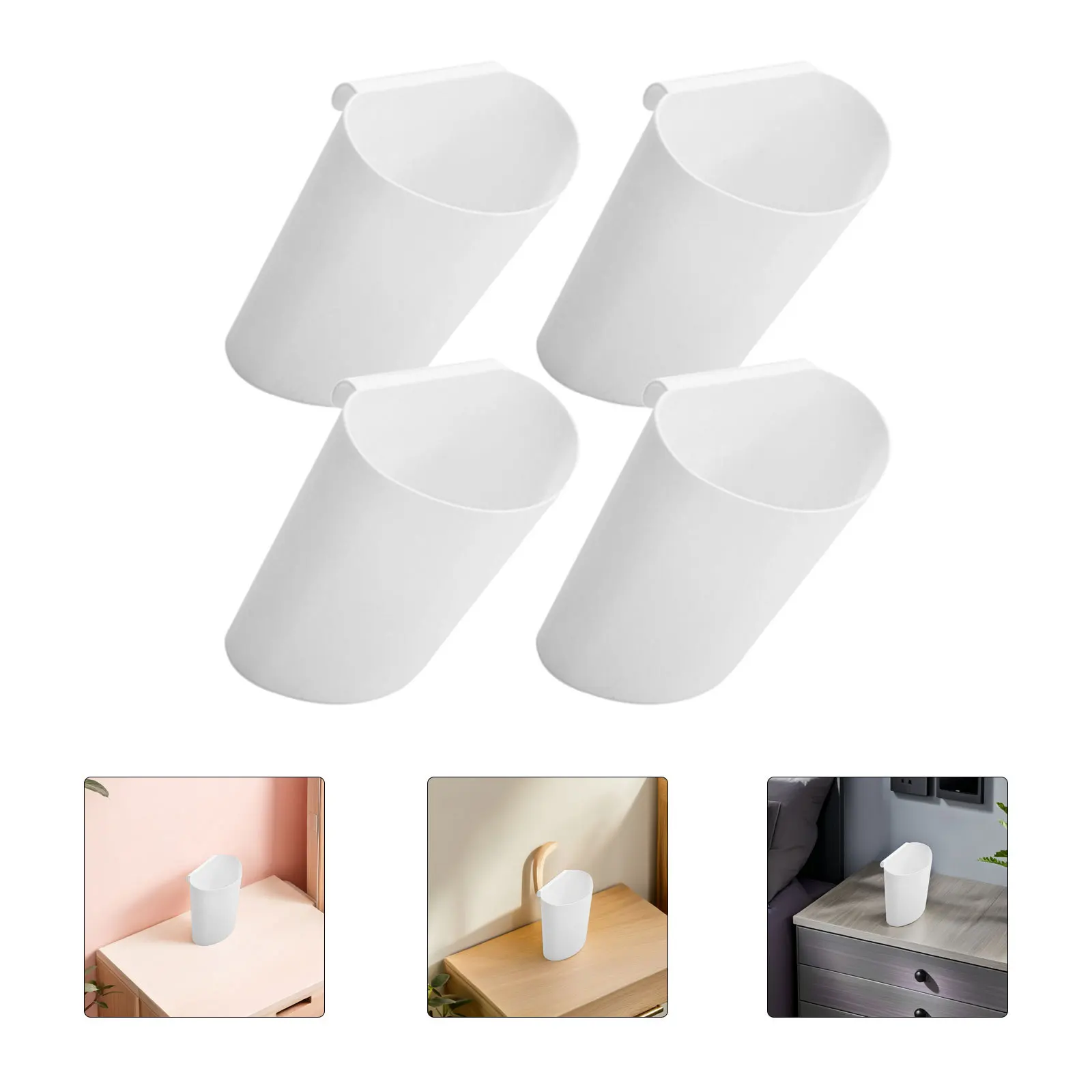 

4pcs Cart Hanging Basket For Beauty Salon Trolley Small Hanging Trash Can Rolling Cart Accessories Home Sundries Organizer