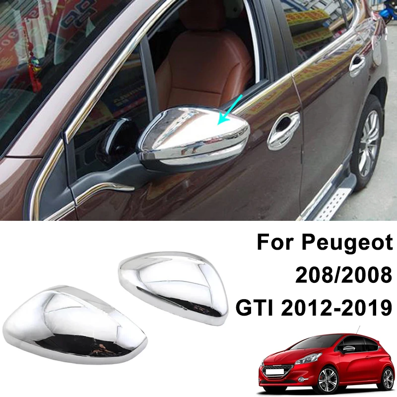 

Rearview Mirror Cover Housing For Peugeot 208 2008 GTI 2012-2019 Left Right Side Wing Mirror Cap Replacement Car Accessories