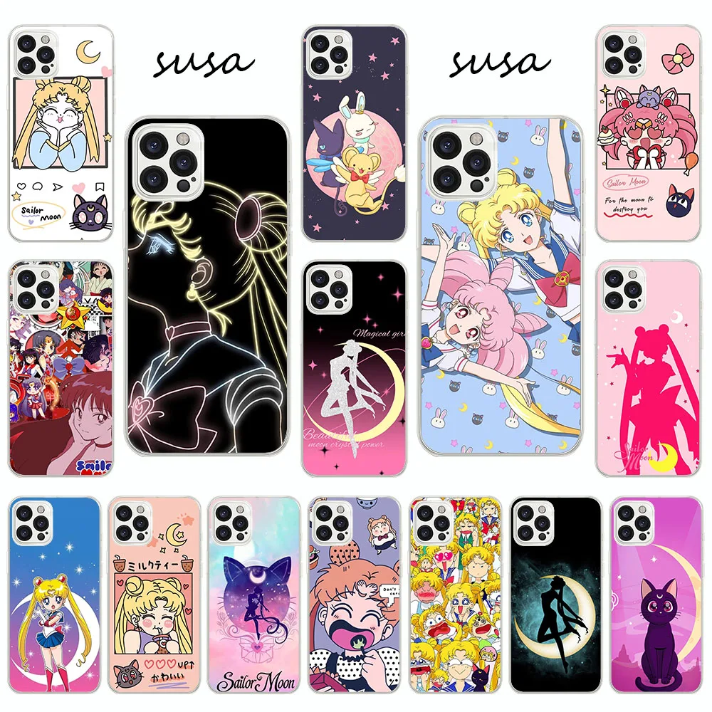 Soft Case for Moto G6 G7 Power G41 G51 G50 G60 G60S Plus Play LK-61 Sailor Moon