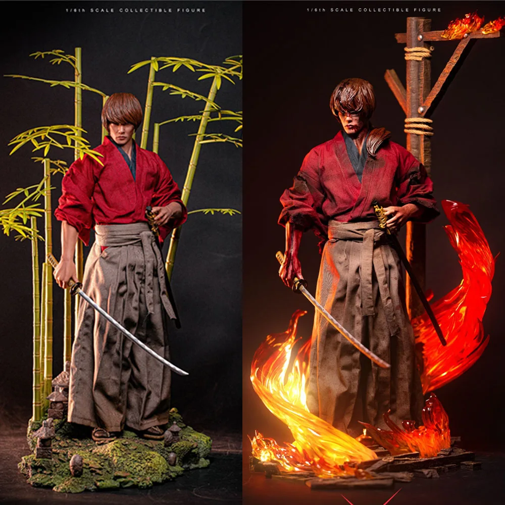 VTSTOYS VM-043 1/6 Scale Japanese Anime Character HIMURA KENSHIN 12 inches Action Figure with Weapon Model for Fans Gifts