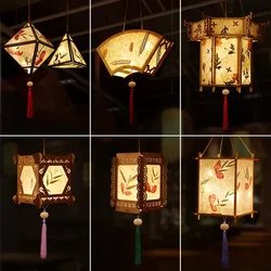 DIY Chinese Style Portable Ancient Palaces Lanterns Creative Mid-autumn Lanterns Children's Flowers and Lanterns
