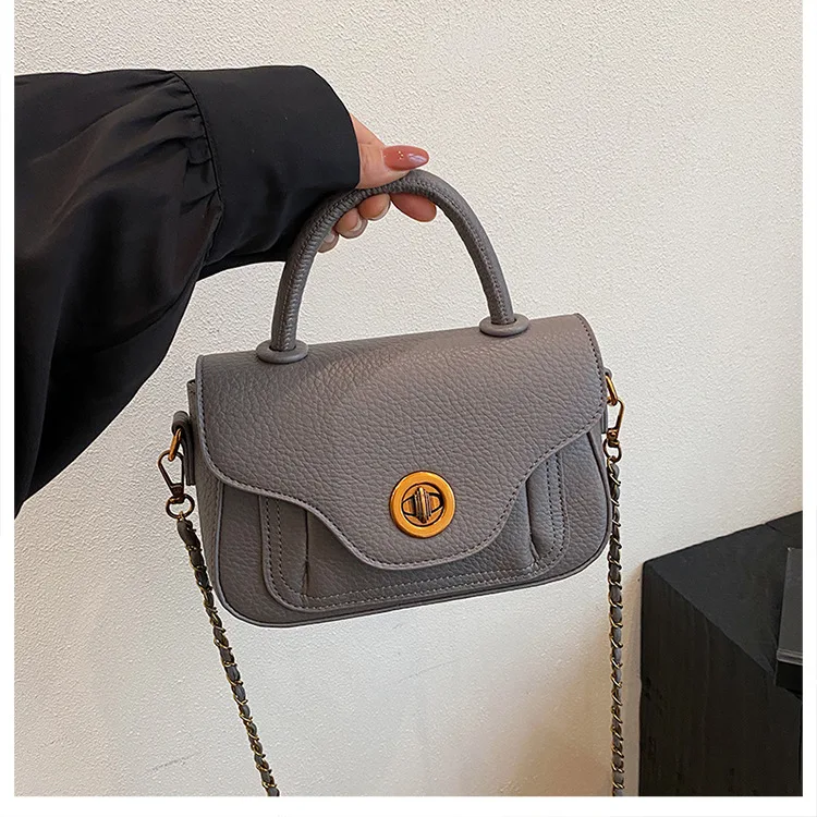 

2025 Summer Korean Style Crossbody Bag - Vintage Grained Leather Shoulder Purse for Women, Minimalist Commuter Handbag