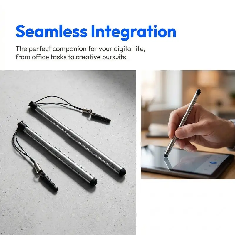 Retractable Universal Touch Screen Pen Capacitive Stylus Pen Smart Phone Tablet