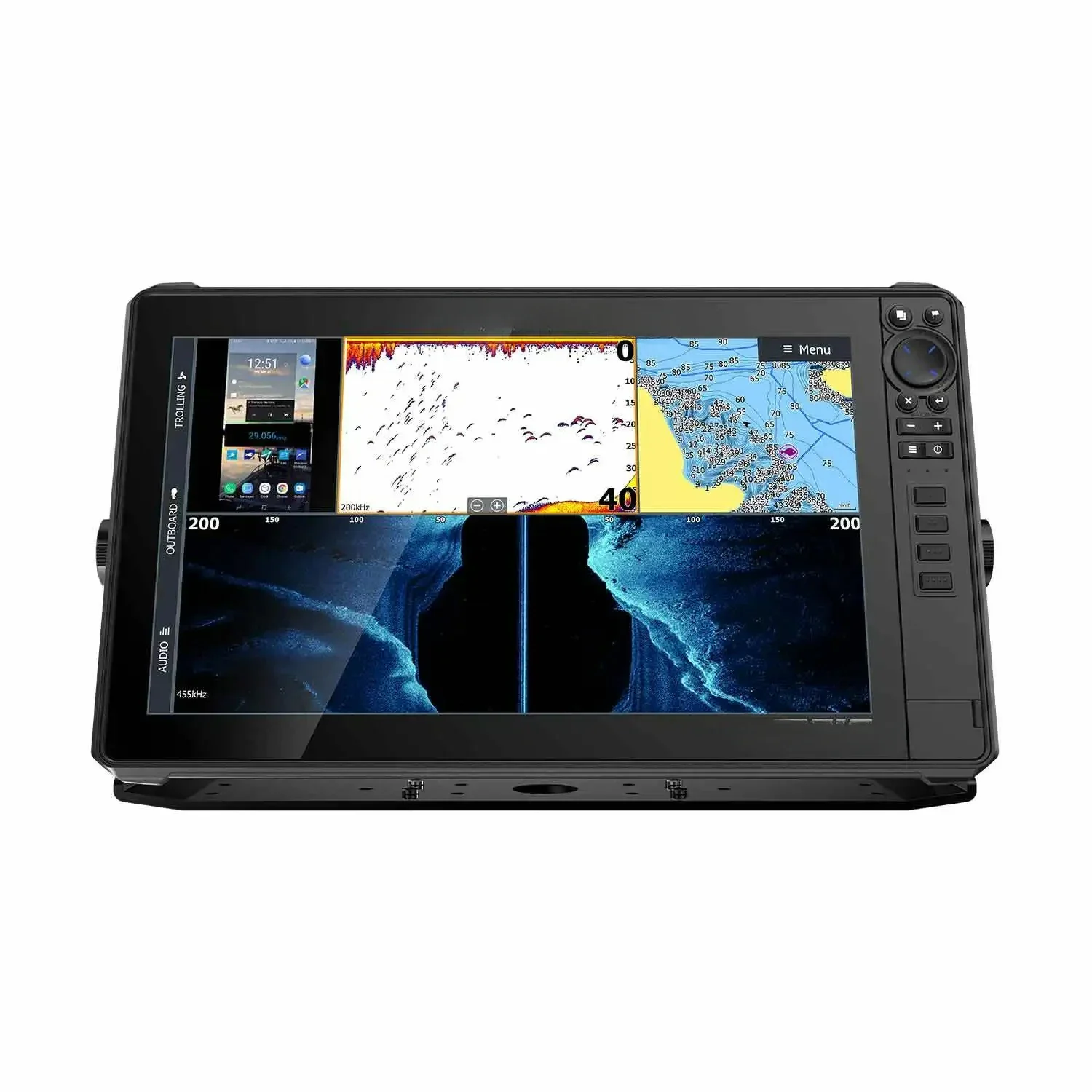 LOWRANCE HDS-16 LIVE W/ACTIVE IMAGING 3-IN-1 TRANSOM MOUNT & C-MAP PRO CHART