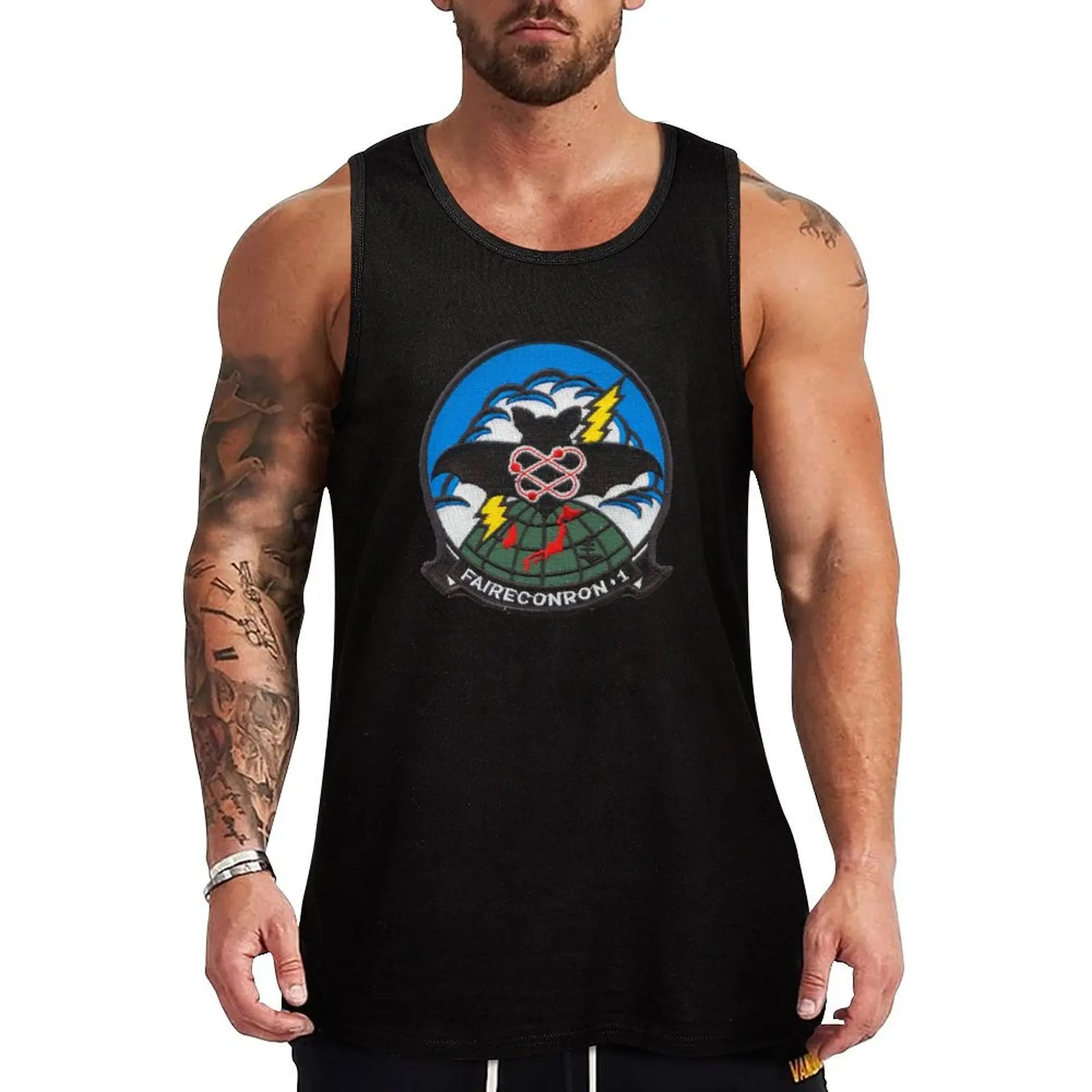 VQ-1 FLEET AIR RECONNAISSANCE SQUADRON 1 STORE Tank Top Sleeveless men Muscle fit Men's summer vest gym shirts