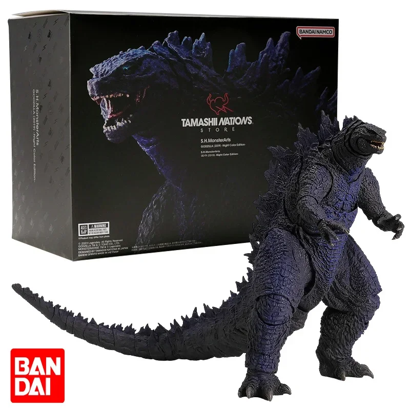 

100% BANDAI TAMASHII S.H.MonsterArts godking of Monsters 2019 экшн-фигурка ночного цвета из ПВХ 160 мм Коллекционная модель SHM