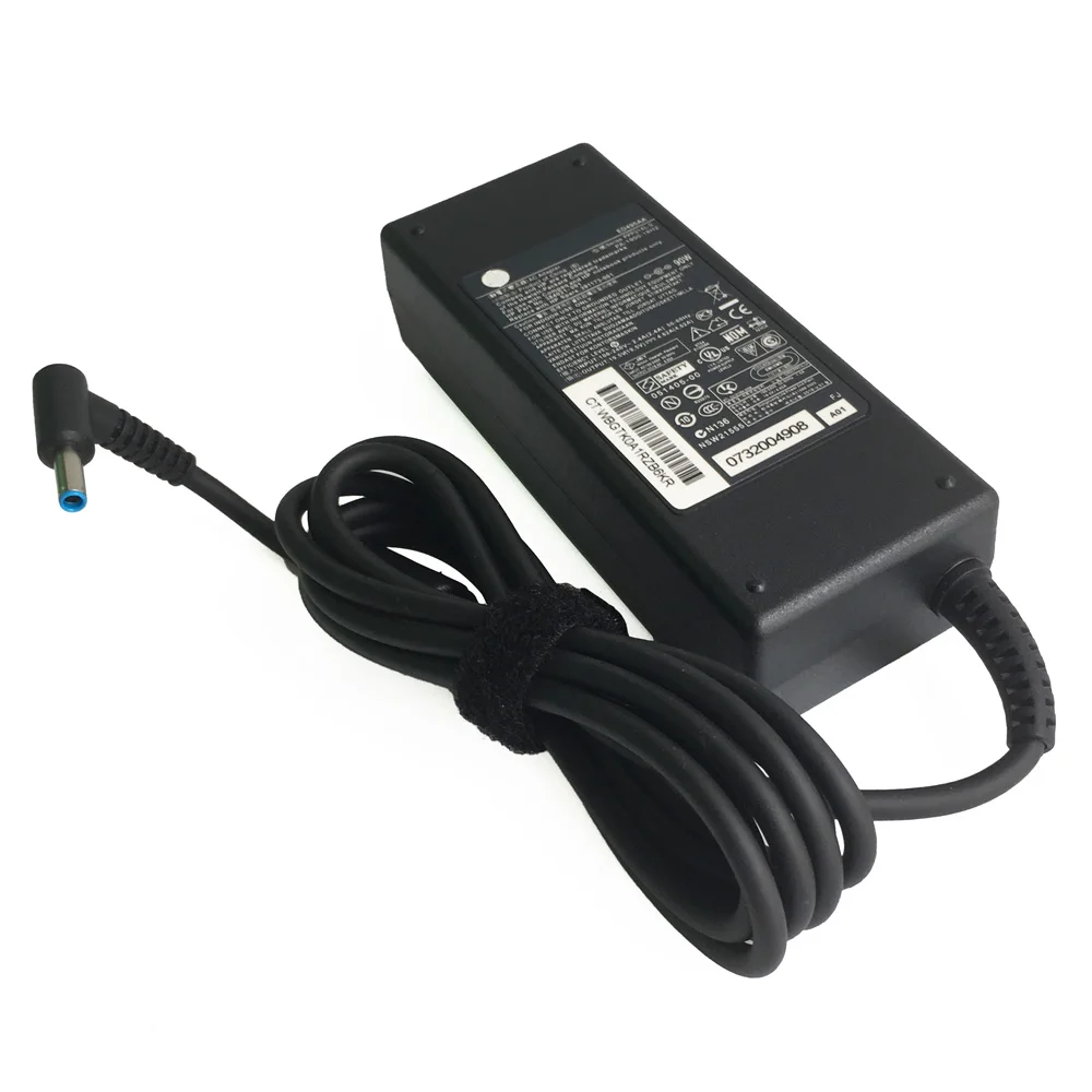 Cargador de fuente de alimentación adaptador de CA para ordenador portátil genuino 90W 19,5 V 4.62A para HP Envy Touchsmart Sleekbook 15 17 M6 M7 Series