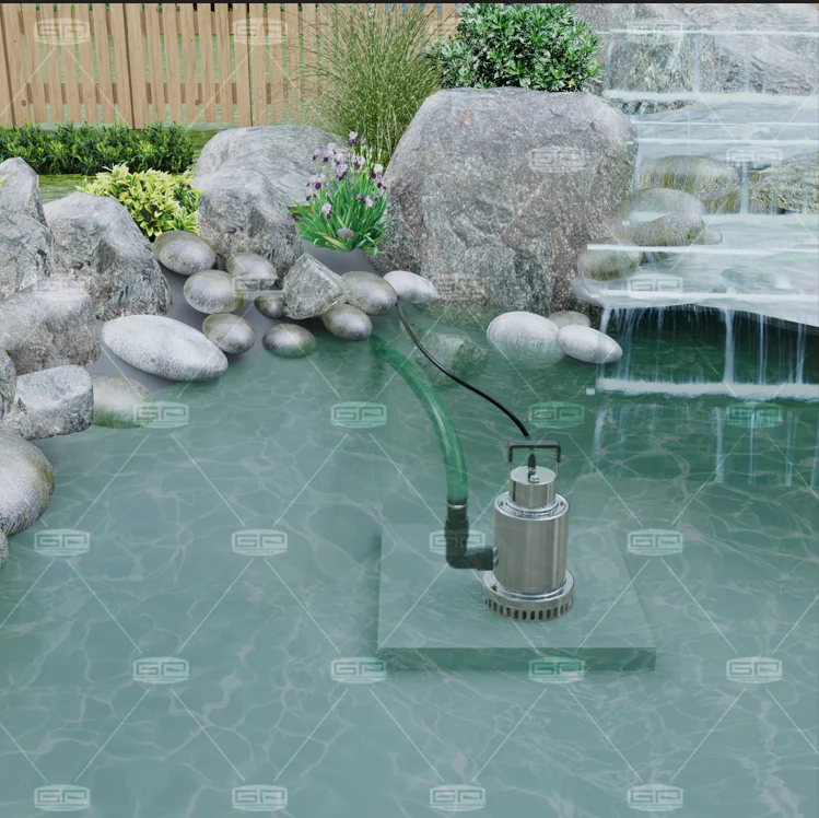Submersible Stainless Steel Dewatering Water Waterfall Pump For Garden Irrigation