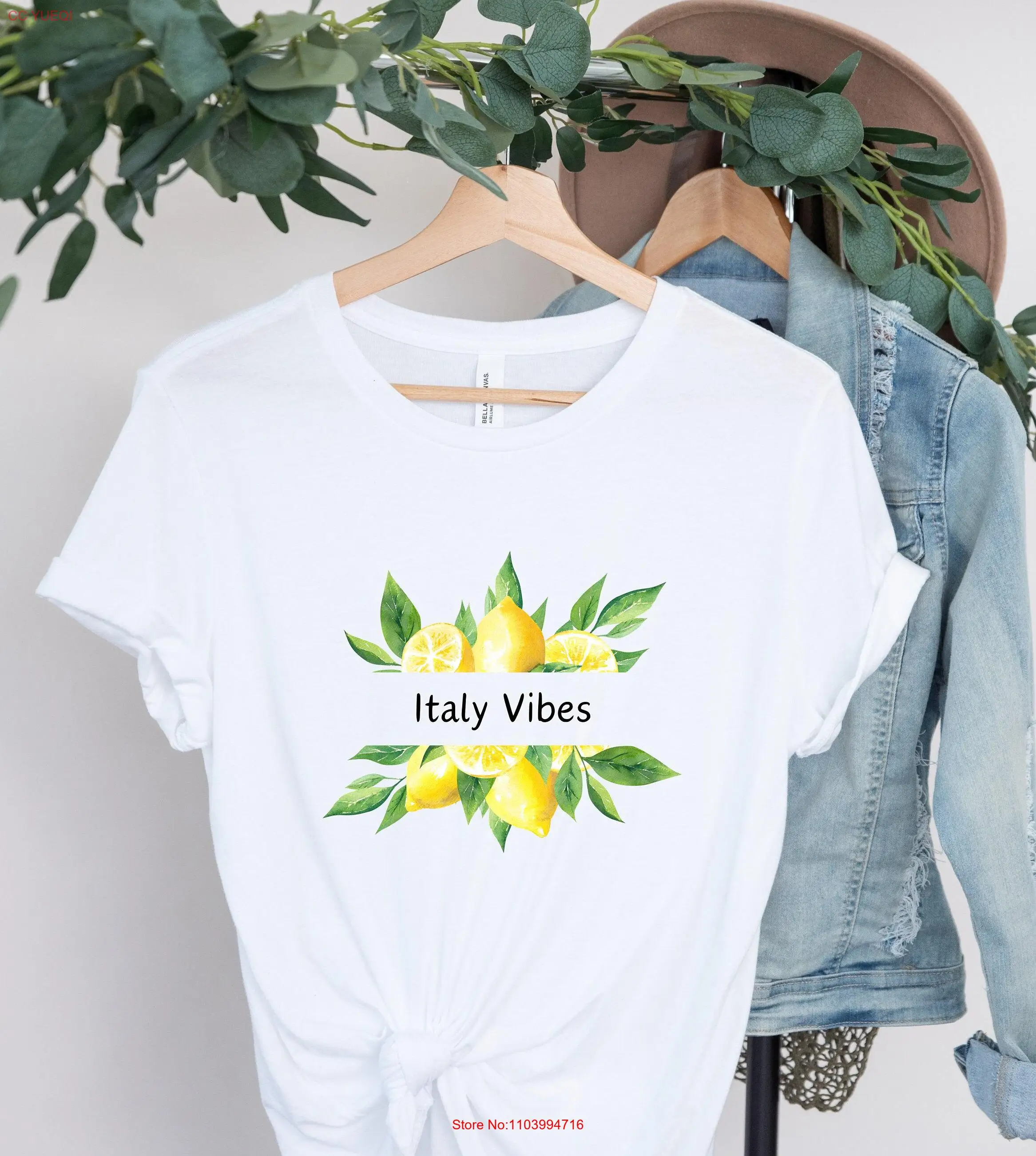 Italy Vibes Holiday Lemon Fruit T Shirt Jersey  long or short sleeves