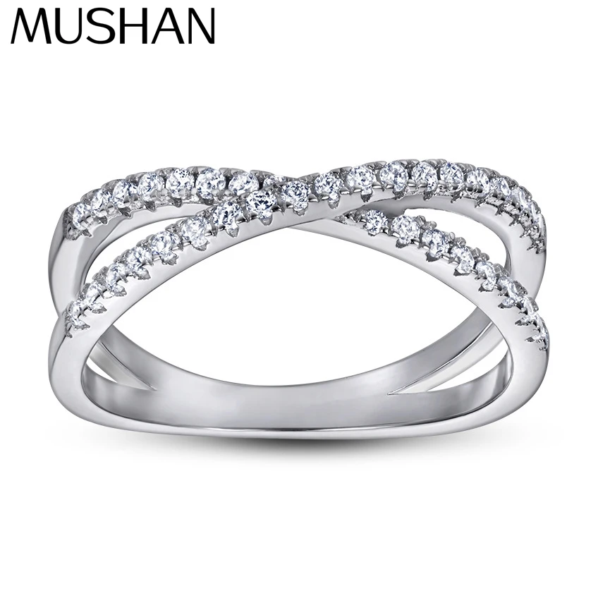

MuShan Designer Jewelry 925 Sterling Silver Ring Zircon 7A Grade Emerald Fashion for Her 18K Rose Gold Plated Fine Jewelry Rings