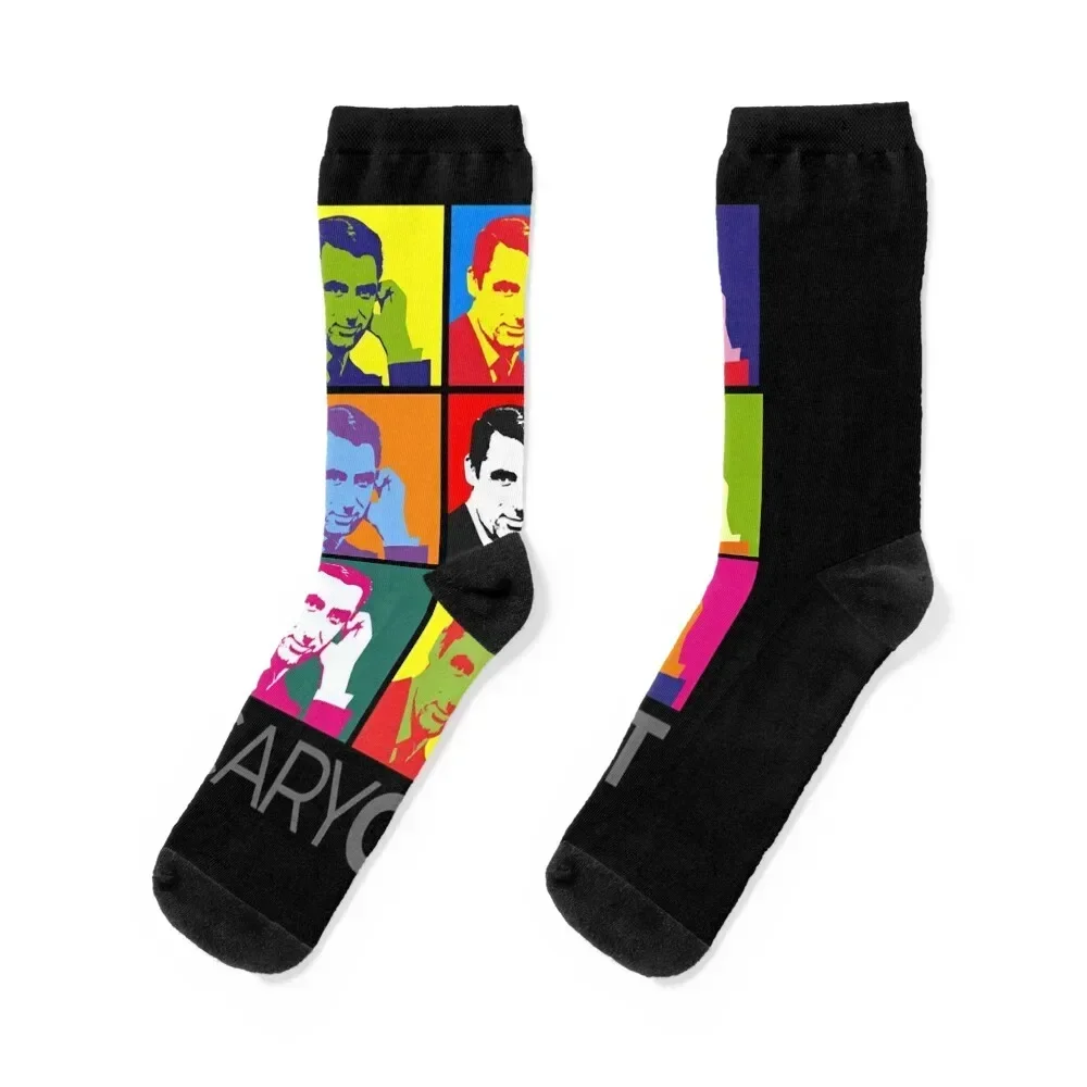 

Cary Grant pop-art portrait poster Socks retro snow Thermal man winter Ladies Socks Men's