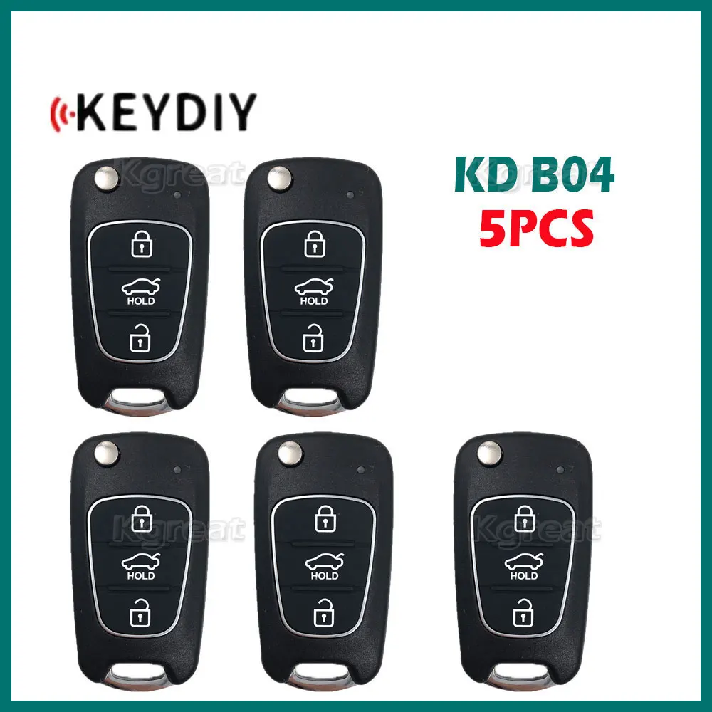 KEYDIY-KD B04 Chave do carro de controle remoto universal, KD900, KD MINI, KD-X2 Keys Tool, programador B série controle remoto, 5pcs