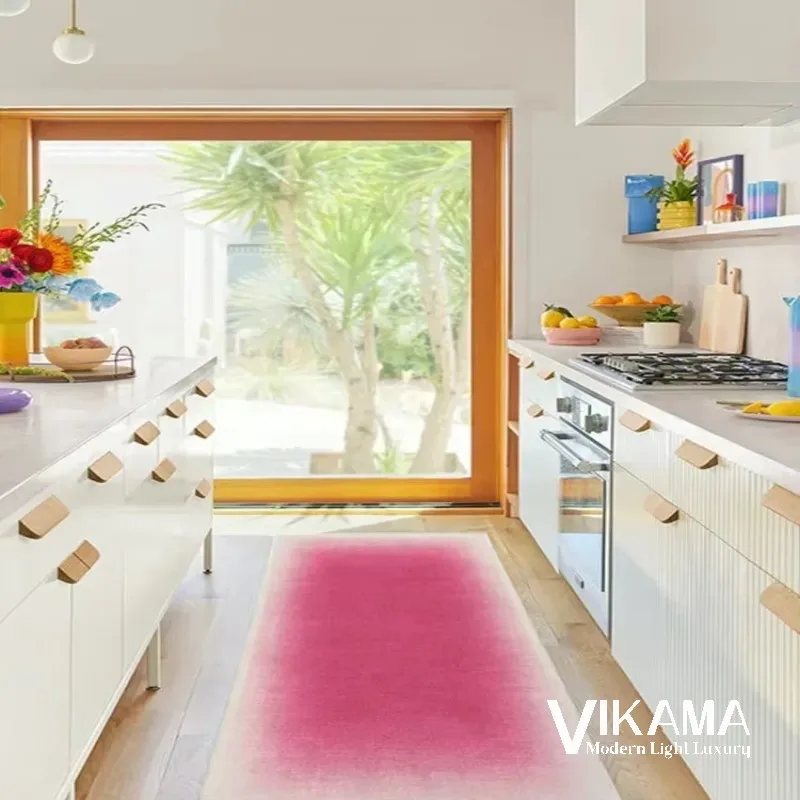 VIKAMA-alfombra de lujo con luz de color degradado, sala de estar, minimalismo, dormitorio, mesita de noche, niña, decoración creativa para el hogar