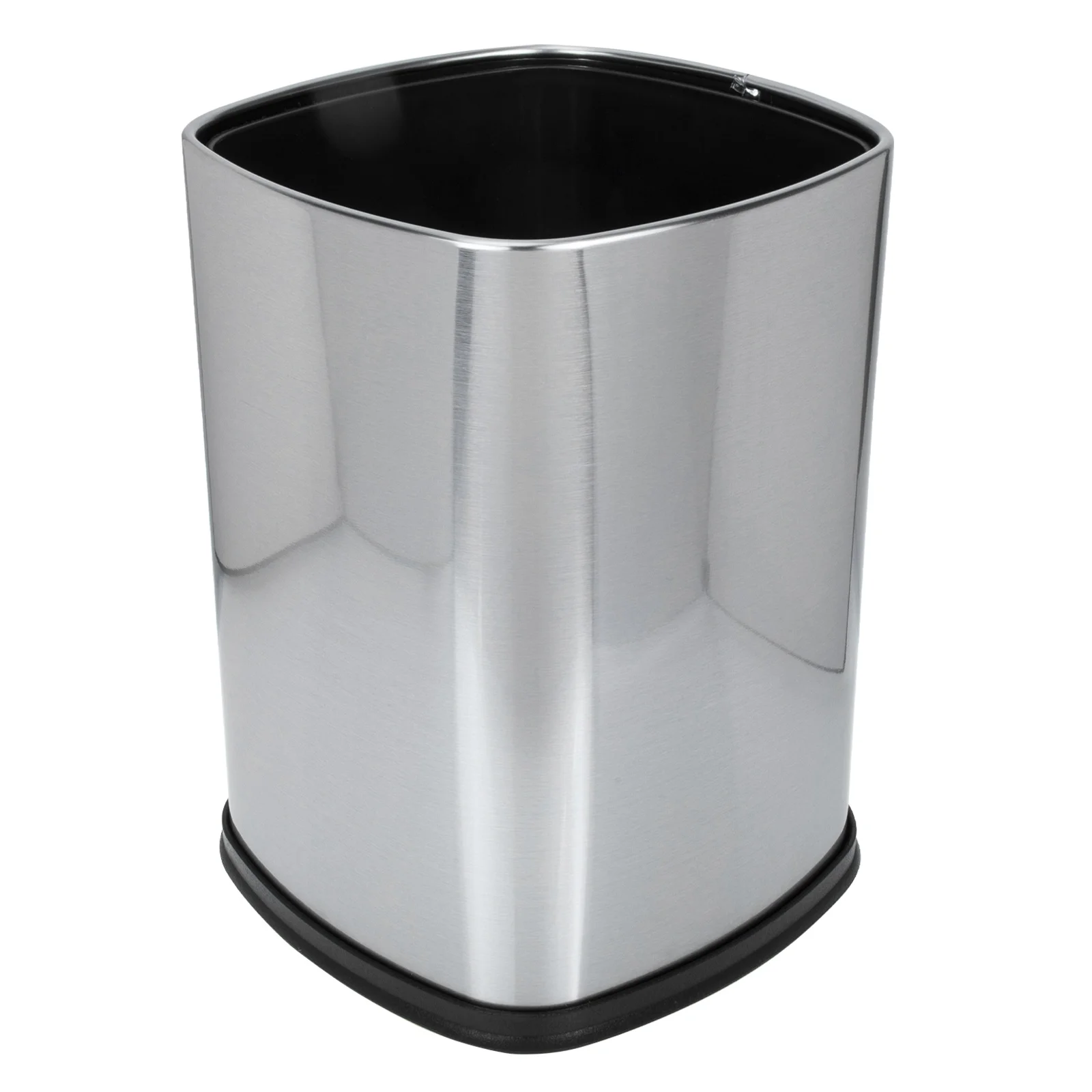 

Stainless Steel Trash Can Garbage Bin Cans Bins for Kitchen Office Metal Simple