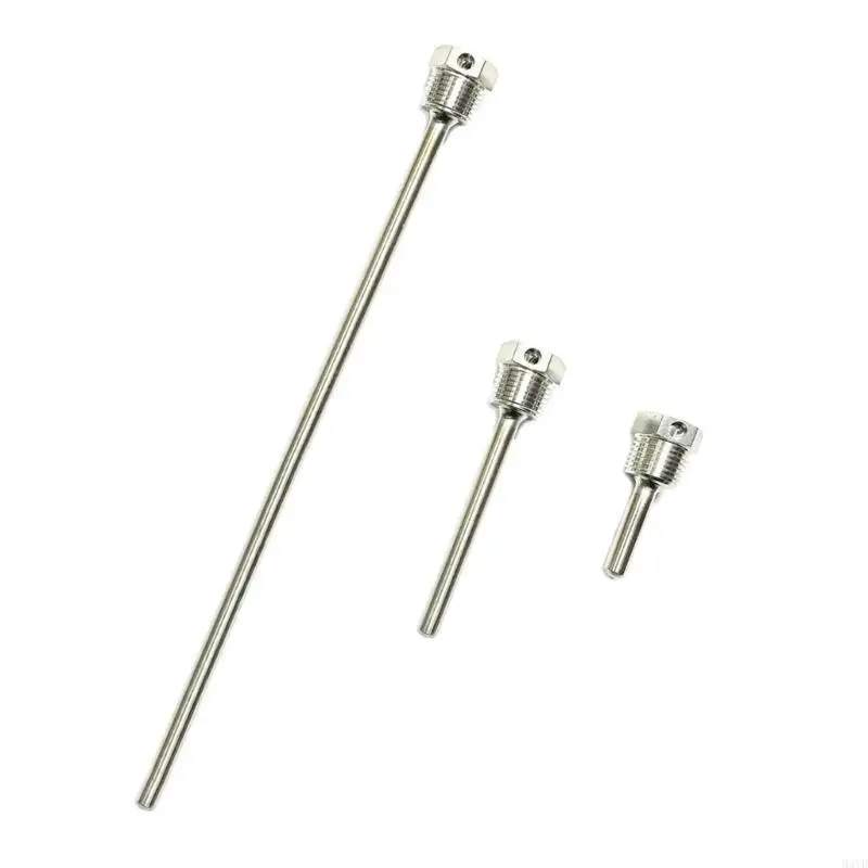 2pcs 50/100/300mmサーモウェルサーモ電配集いねじて、304ステンレス鋼G1/2ウェルドレスサーモウェルM4yd