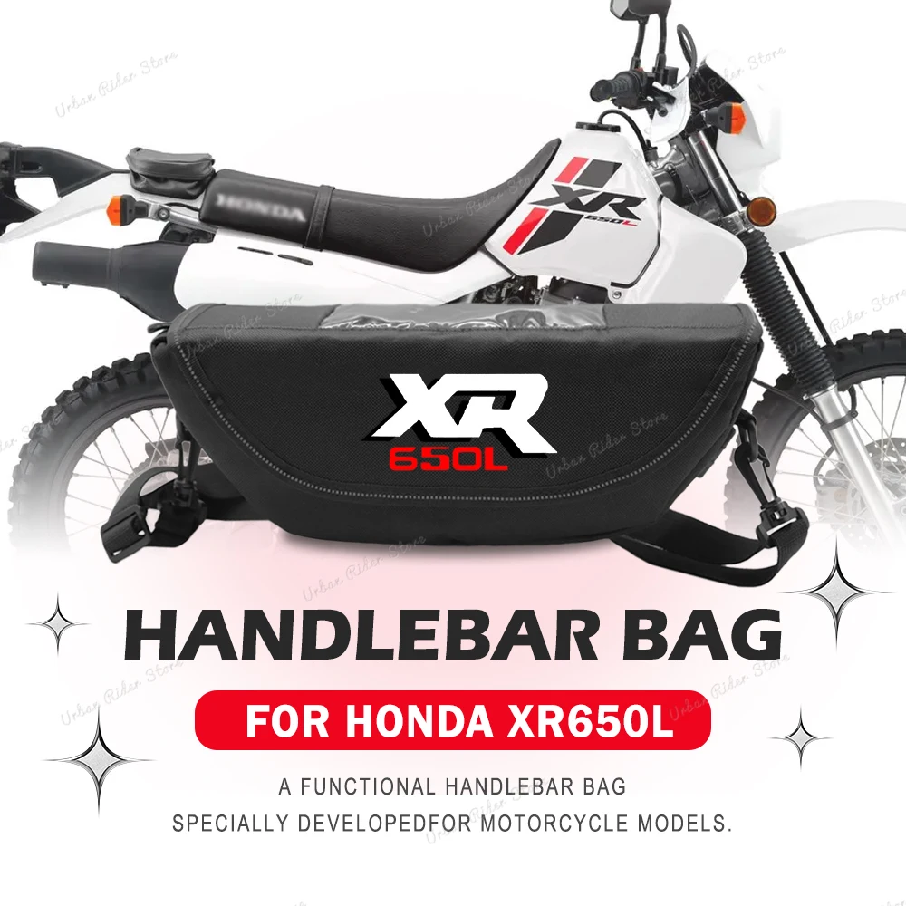 For Honda XR650L Motorcycle Handlebar Travel Bag Waterproof and Dustproof Handlebar Storage Bag