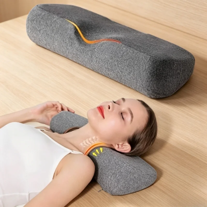 Descanso cervical da espuma da memória, descanso ortopédico ergonômico da cama do contorno para o apoio lateral do pescoço do dorminhoco