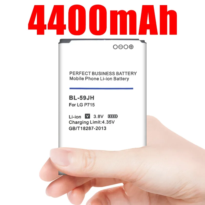 4400mah Bl-59jh Bl59jh Bl 59jh Battery for Lg Optimus L7 Ii Dual P715 / F5 F3 Vs870 Ludid2 P703