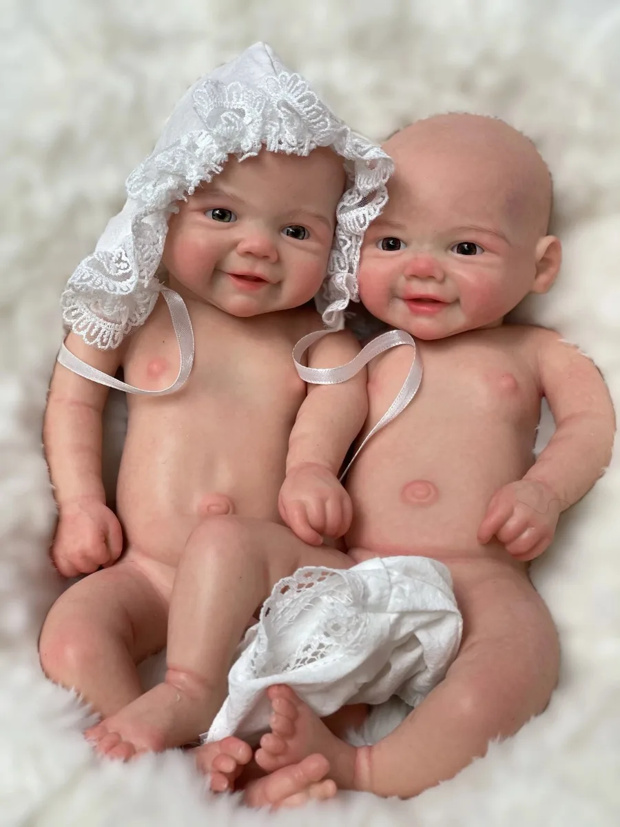 13นิ้วซิลิโคนแบบเต็มตัวสำหรับเด็กผู้หญิง Elijah หรือ Vienne Bebe นุ่มสัมผัสเกิดใหม่3D ทาสีผิวซิลิโคนสาว