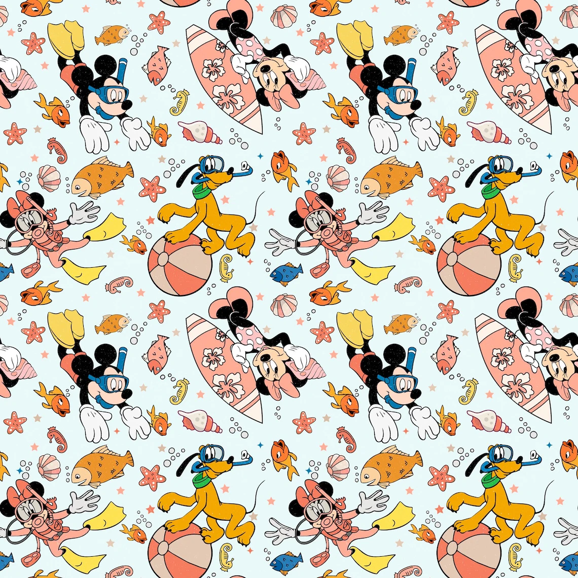 Disney Mickey Mouse 50*145cm Polyester 100% Cotton Fabric Sewing Quilting Fabric Needlework Material DIY Handmade Patchework