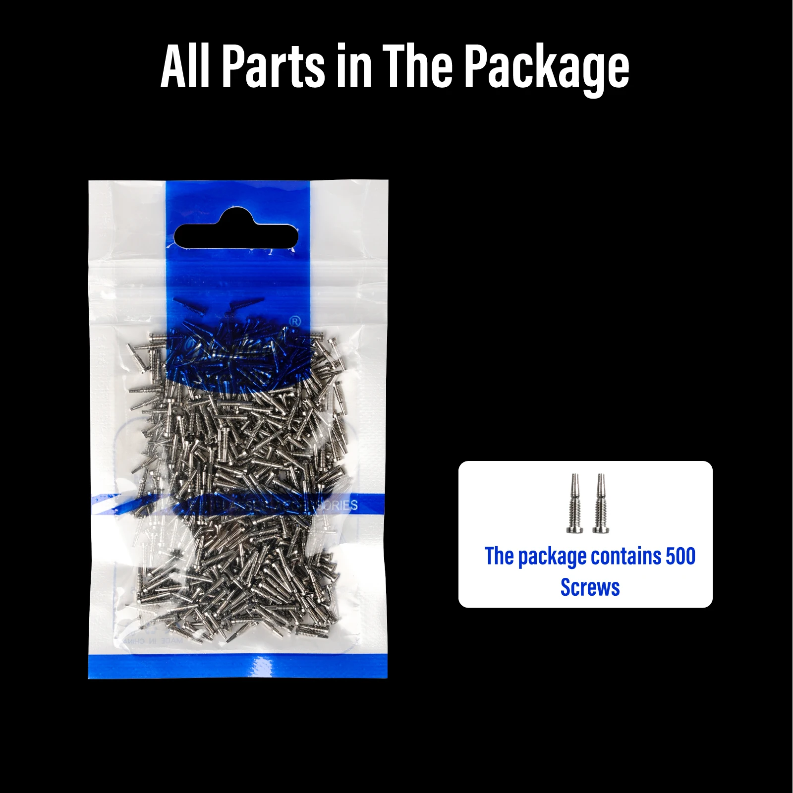 500pcs Eyeglasses Self Breaking Screw For Nose Pad and Frame Leg Eyewear Part Accessories By Dhoptical