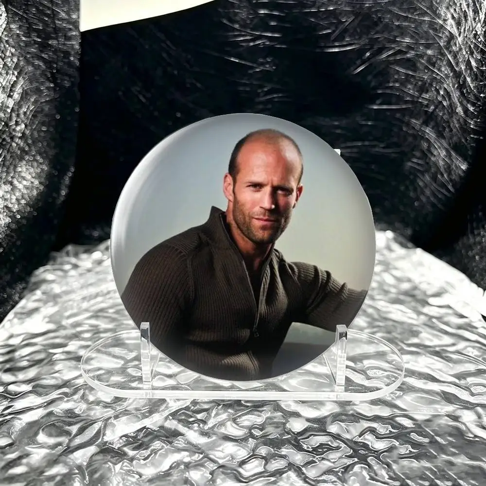 Jason S-Statham Brooch Metal Badge Brooch, Fashion Decorative Pins for Hat Bag Clothing Decoration Gift