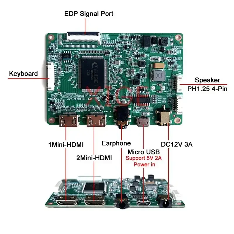 Matrix Controller Board Fit NT156FHM PV156FHM NV156FHM HB156FH1 Laptop Display EDP-30 Pin 1920*1080 2Mini-HDMI 1920x1080 DIY Kit