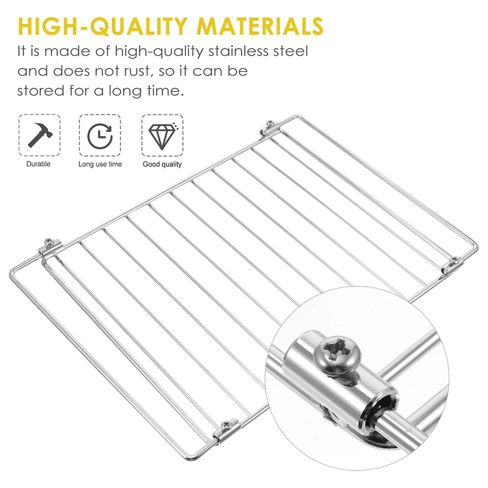 

1Pcs Grill Cooling Rack Stainless Steel Bbq Mesh Electric Oven Grill Non-Stick Easy Care Barbecue Wire Rack for Roasting and