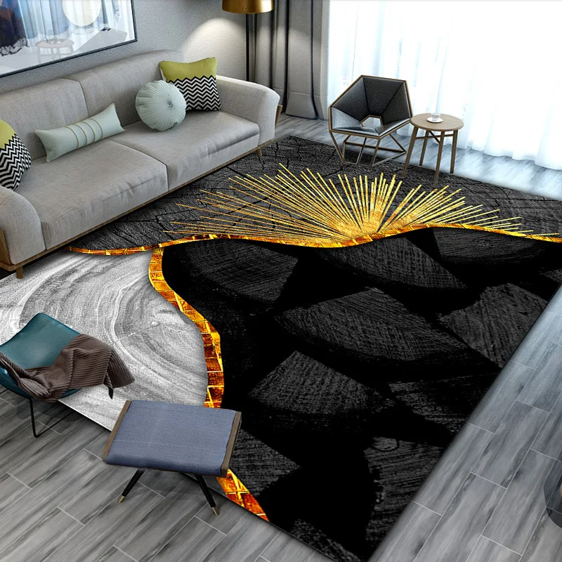 

Nordic Artistic Marble Carpets for Living Room Decoration Bedroom Home Washable Floor Mats Teenager Non-Slip Kids Play Area Rugs