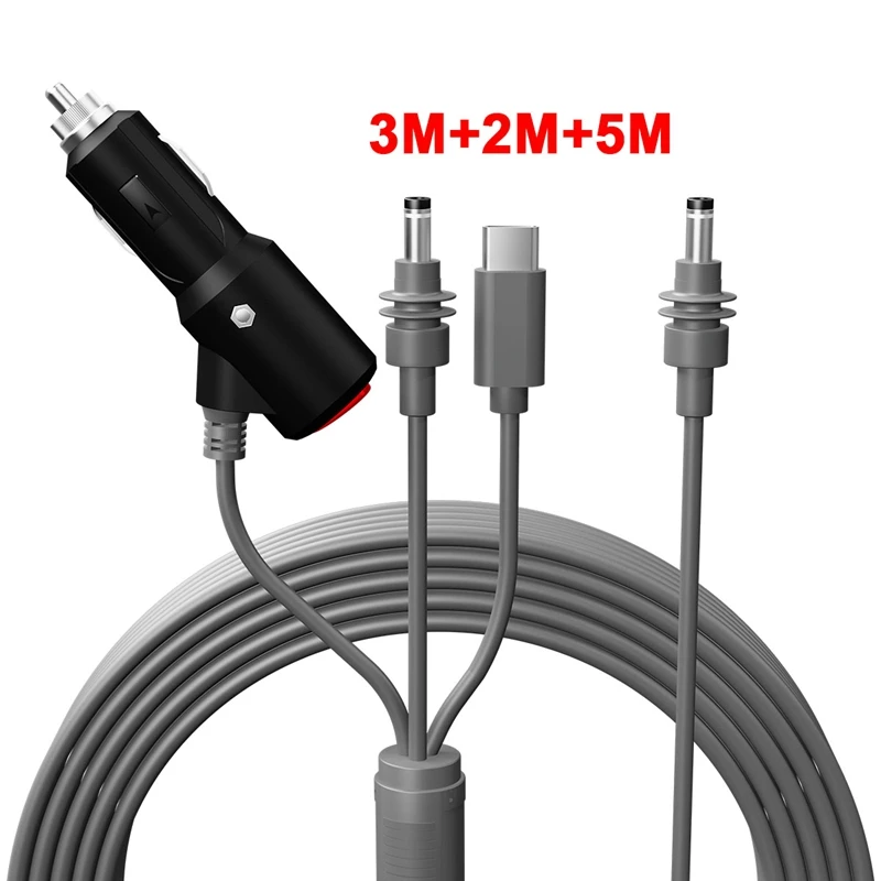 

For Starlink Mini 3 In 1 DC Power Cable Cord Waterproof Extension Mini USB C 12-20V Cigarette Lighter Plug & DC