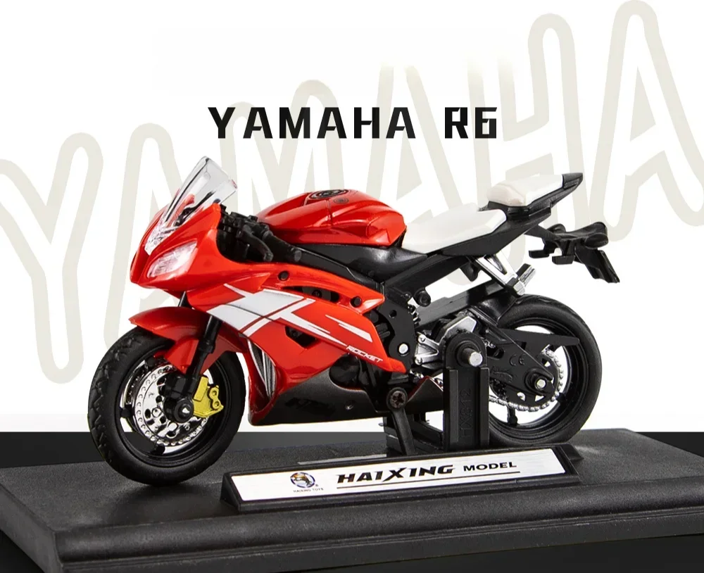 1:18 Simulated Yamaha R6 Alloy Car Model Children's Toy Boy Shock Absorber Steering Collection Ornaments