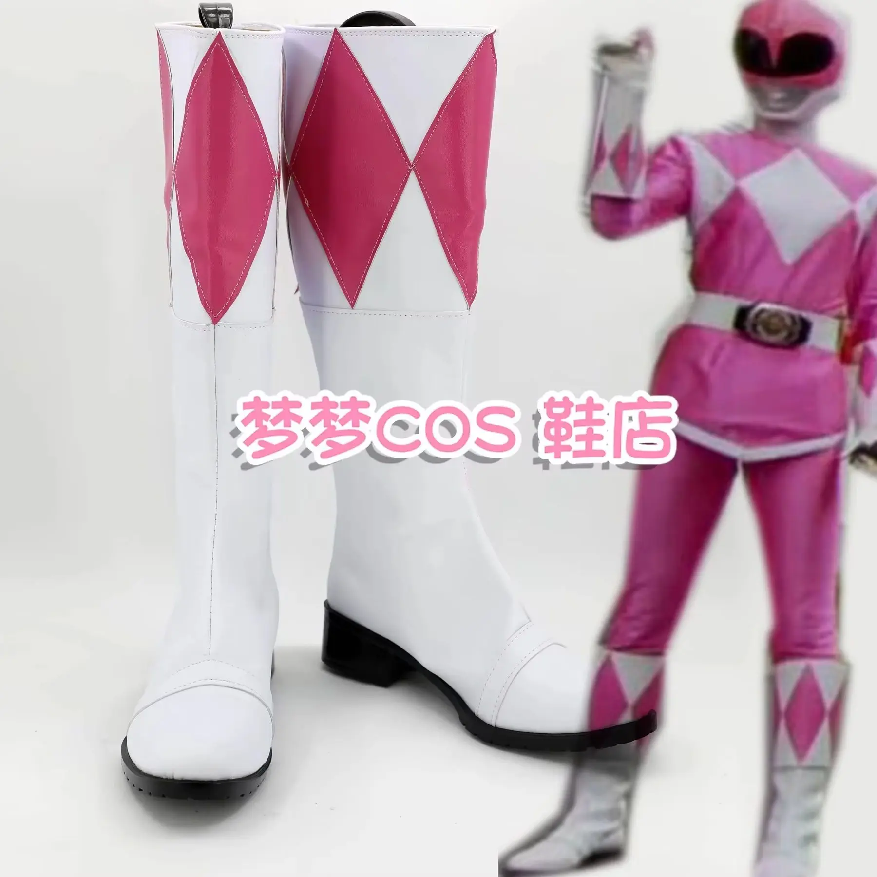 Female Ranger Cosplay Pink Zyuranger Mei Cosplay Shoes Boots Power Ptera Shoes Custom Made