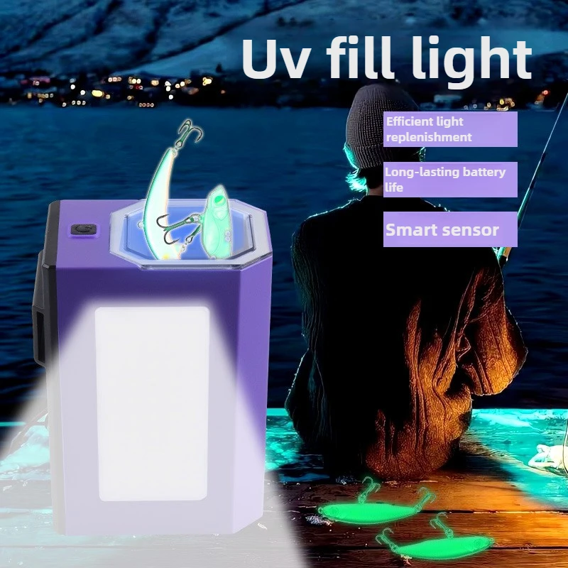 낚시용 필라이트 철판 미끼 야광 형광 UV 저장 LED 방수 3초 필라이트