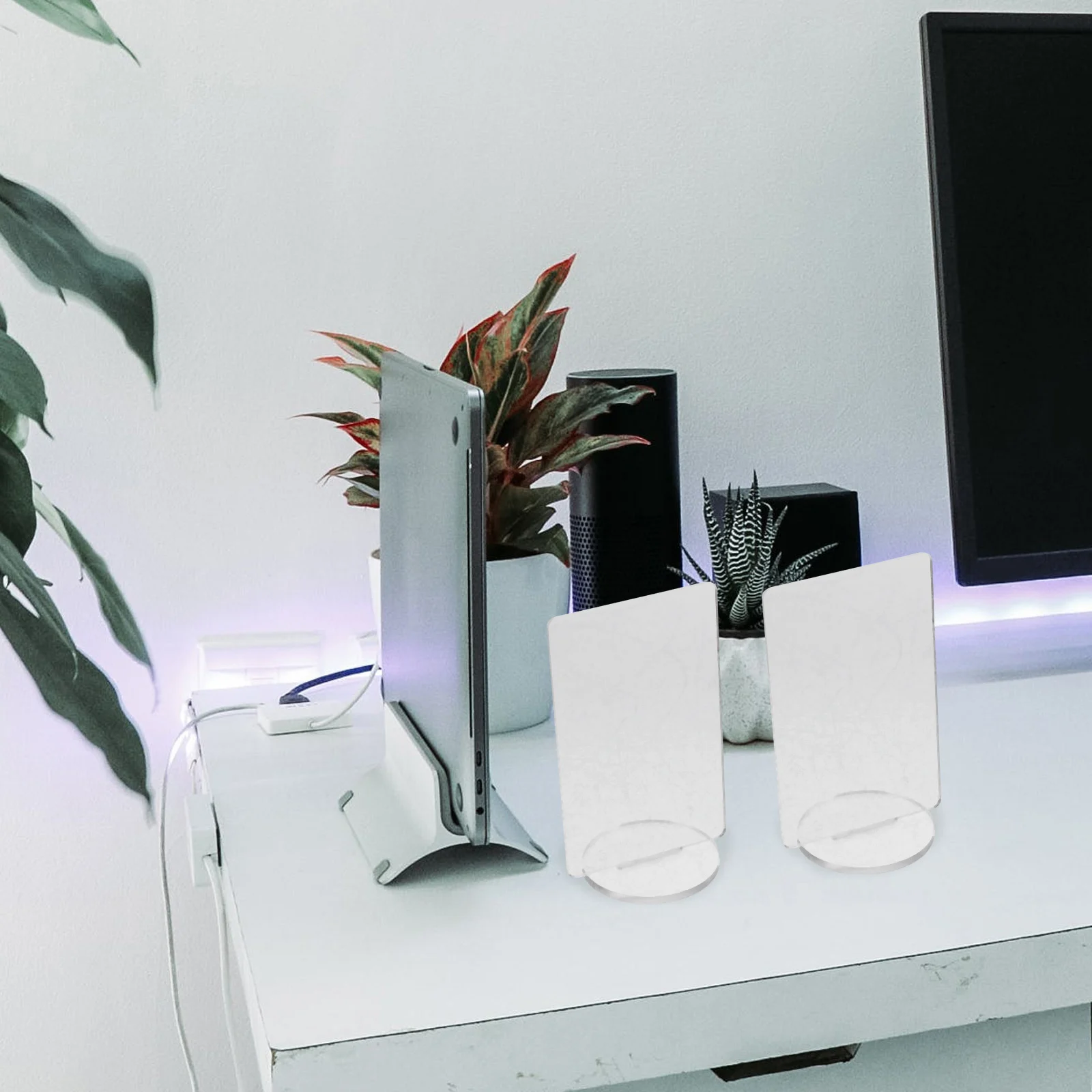 

5Pcs Clear Acrylic Sign Holders Crystal Polished Block Stands for Cartoon Character DIY Table Number Card Holder