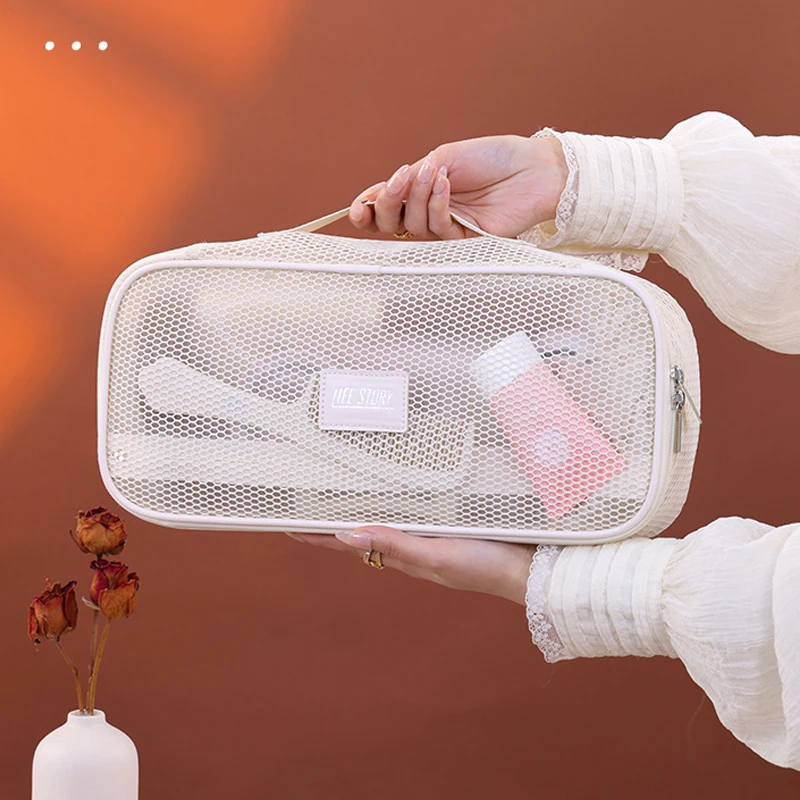 Portable Travel Hair Tools Organizer Bag Breathable Mesh Storage Case for Hair Dryer Curling Wand Styling Accessories