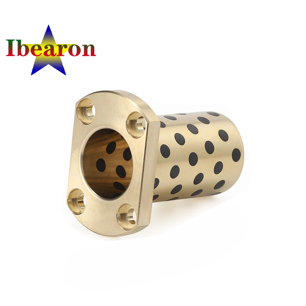 1PCS LMH30L Two Side Cut Flanged Linear Bearing Graphite Copper Sleeve Self-lubricating Oil Free Bushing 3D Printer Parts