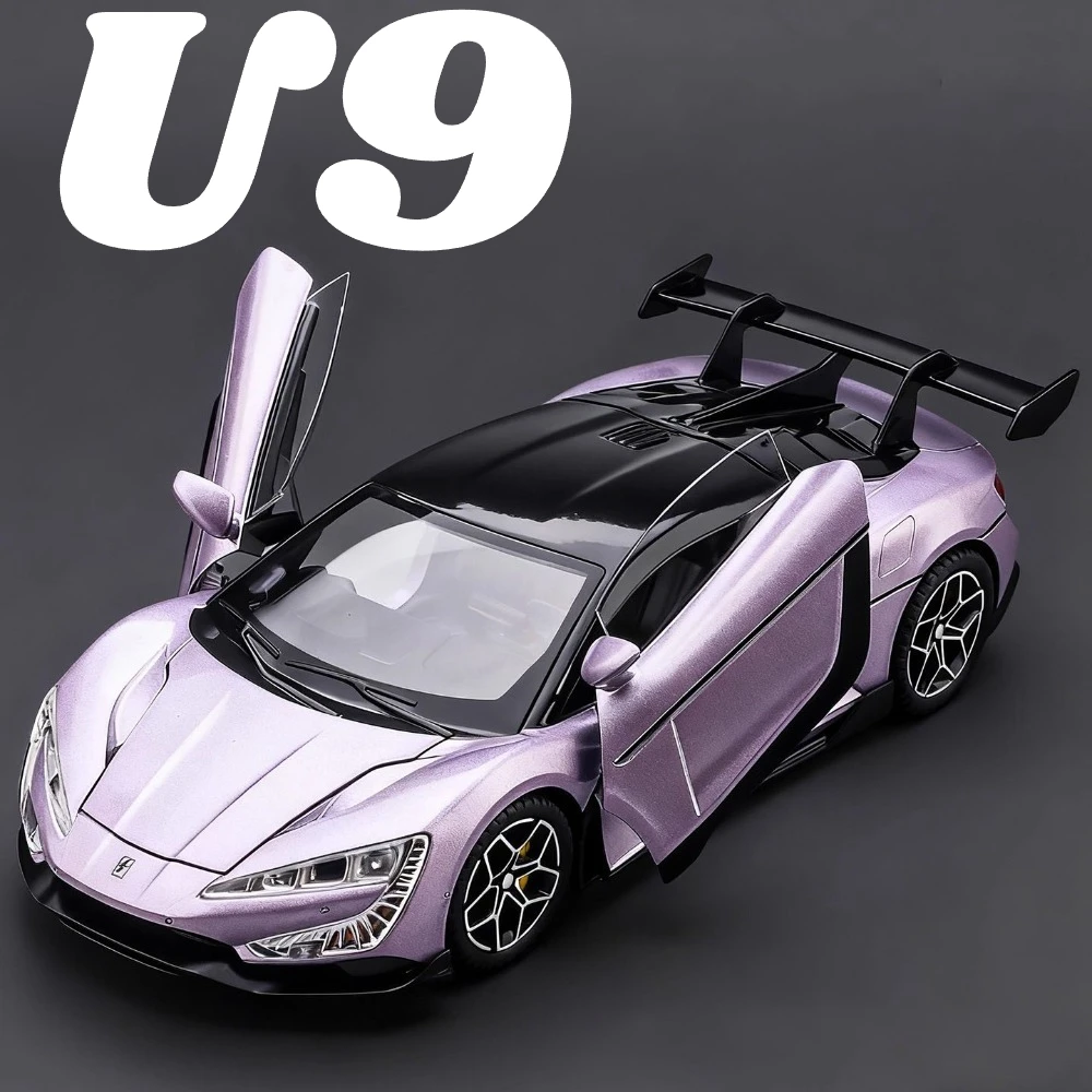 

Масштаб 1:24 YANGWANG U9 NIO ES8, модель автомобиля, игрушка, новые энергетические транспортные средства, звуковой свет, открытые двери, коллекция моделей, подарки для детей