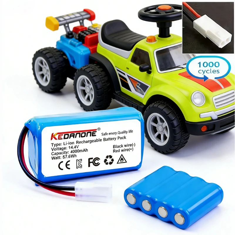 

New H18650CH-4S1P 14.4V 4000mAh Li-ion Battery Pack,For XIAOMI MIJIA Mi Robot Vacuum-Mop Essential G1 MJSTG1，SKV4136GL R30 R35