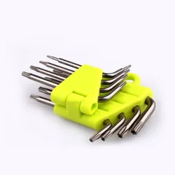 8 in 1 Hexagon Screwdriver Wrench Bit Set T5-T20 Wrench Tool Kit CR-V Star Key Wrench Torx Screwdriver kit with Carrying Holder