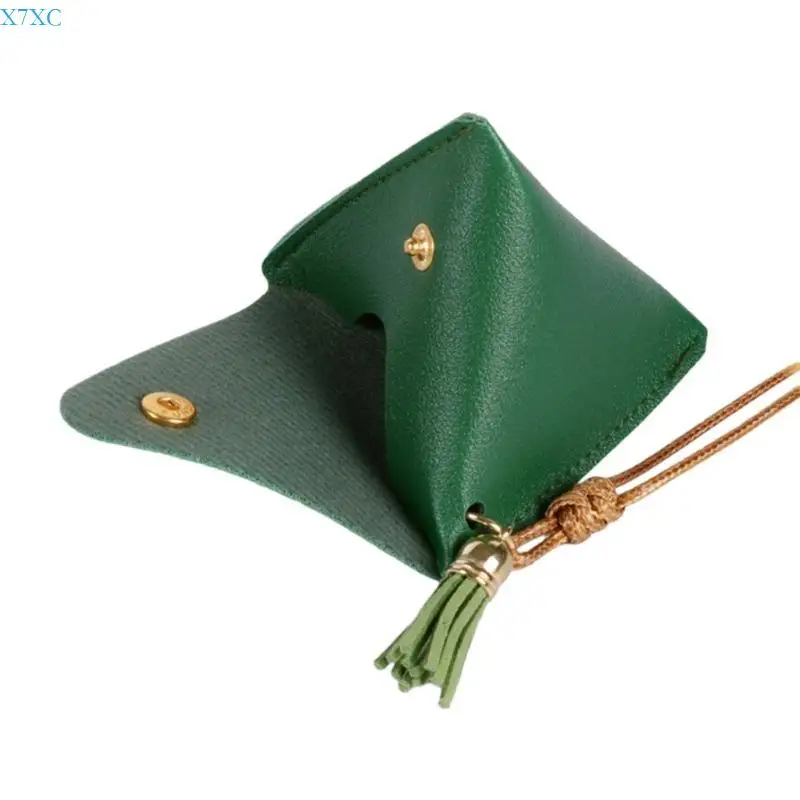 

X7XC Bag Soft Coin Pocket Portable PU Purse Small Change Wallet Headphone Bag