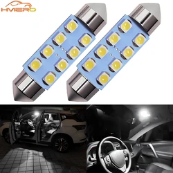 2pcs Car LED Bulb 3528 1210 White 8SMD 6500K Super Bright for Dome Reading Lamps Festoon Trunk License Plate Interior Light 12V