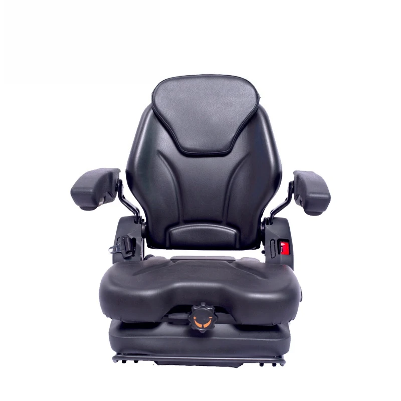 Forklift seats Construction machinery plus armrest box with shock absorption Universal high-end safety slide with armrest