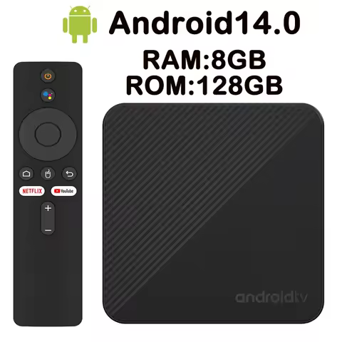 Android TV Box T8 Android 14 Dual Wifi 2.4G&amp;5G Google Voice Ram 4GB 8GB Rom 64GB 128GB Media Player 3D 8K Video 4K Set Top Box