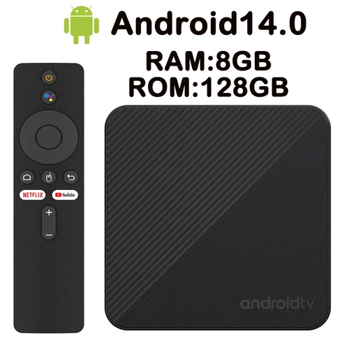 Android TV Box T8 Android 14 Wifi Dual 2,4G y 5G Google Voice Ram 4GB 8GB Rom 64GB 128GB reproductor multimedia 3D 8K Video 4K decodificador