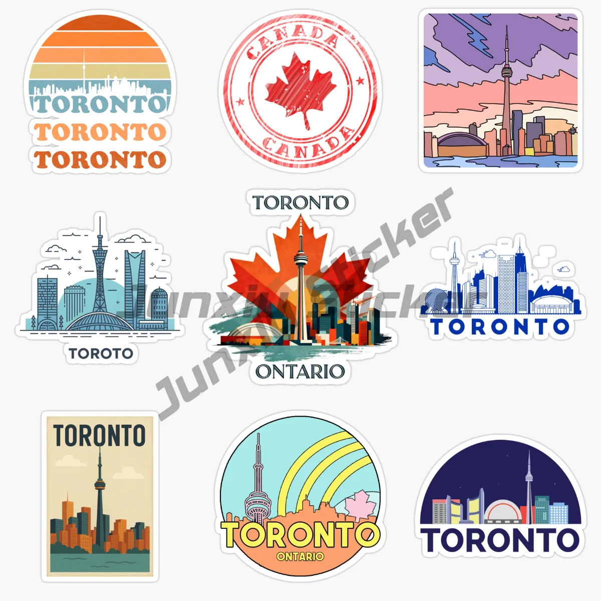 

TORONTO CANADA World Famous International Metropolitan Scenery Tourist Car Sticker Vinyl Self-adhesive Decorative Decal