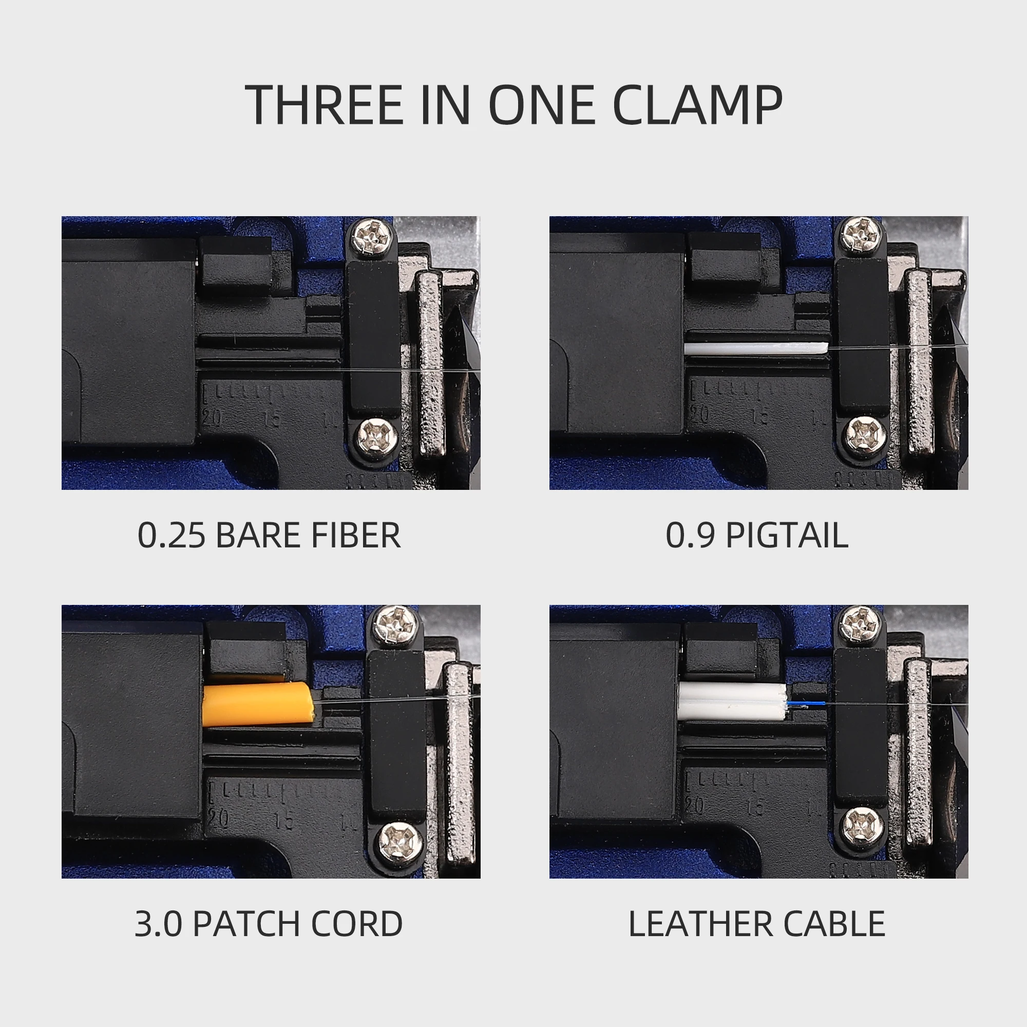 Optical Fiber Cleaver Tools FC-6S Optic Fiber Cleaver Cutter 250um - 900um 12 Surface Blade Metal Material